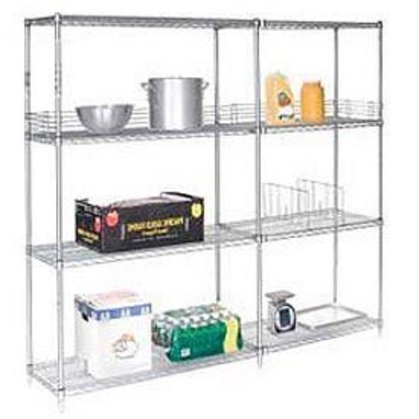 Global Equipment Nexel    Poly-Z-Brite    Wire Shelving Add-On 24"W x 21"D x 63"H A21246Z